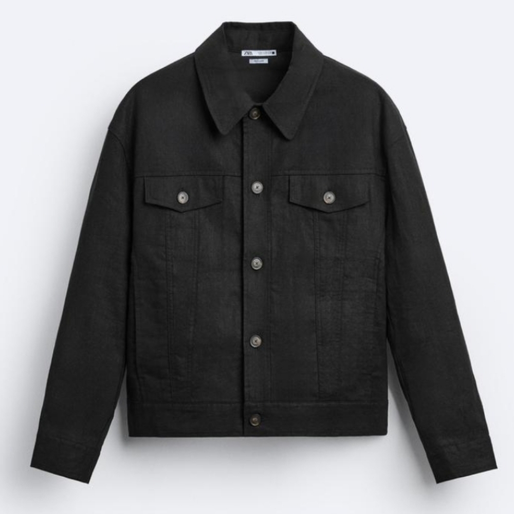 Zara Men’s Linen Jacket Sz-L - Picture 7 of 10